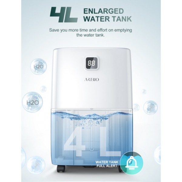 30L/Day Dehumidifiers for Home, Dehumidifiers with Digital Display & Humidity Control, Laundry Dry, 4L Water Tank & Drainage Hose for Damp & Condensation, 24H Timer for Home/Basement/Office/Large Room